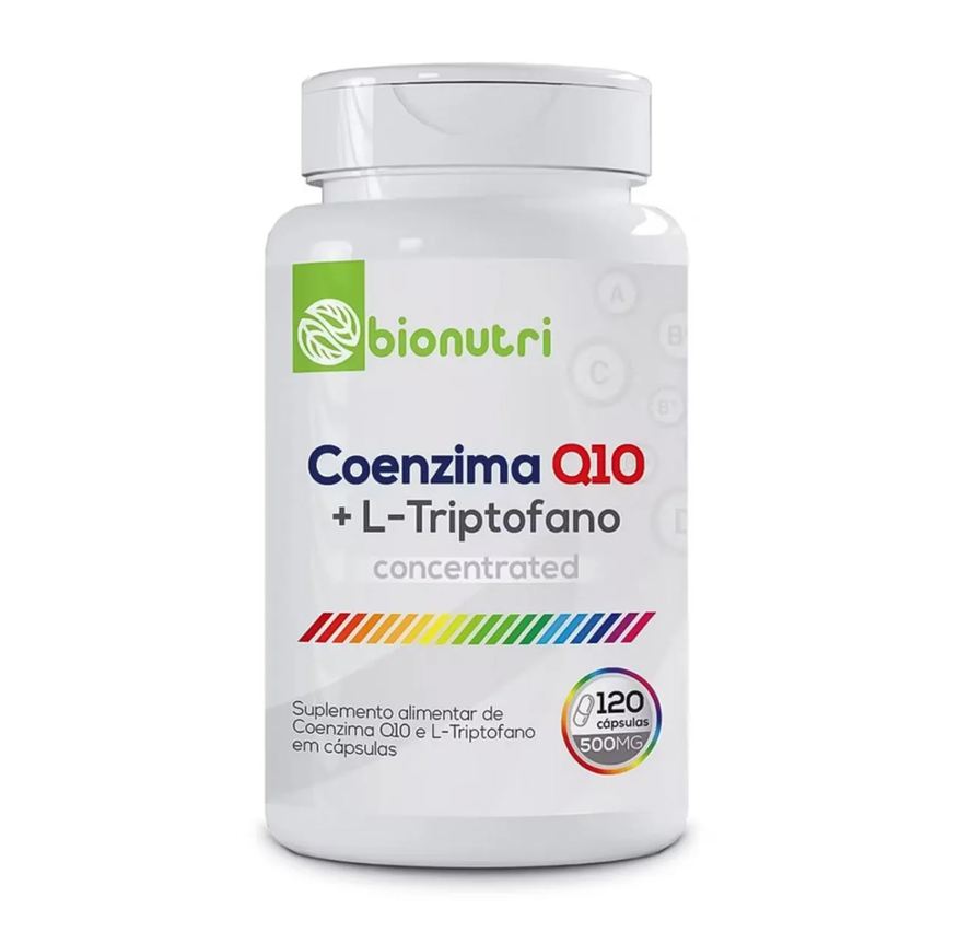 Bionutri Coenzima Q10 com L-triptofano 500mg 120 cápsulas