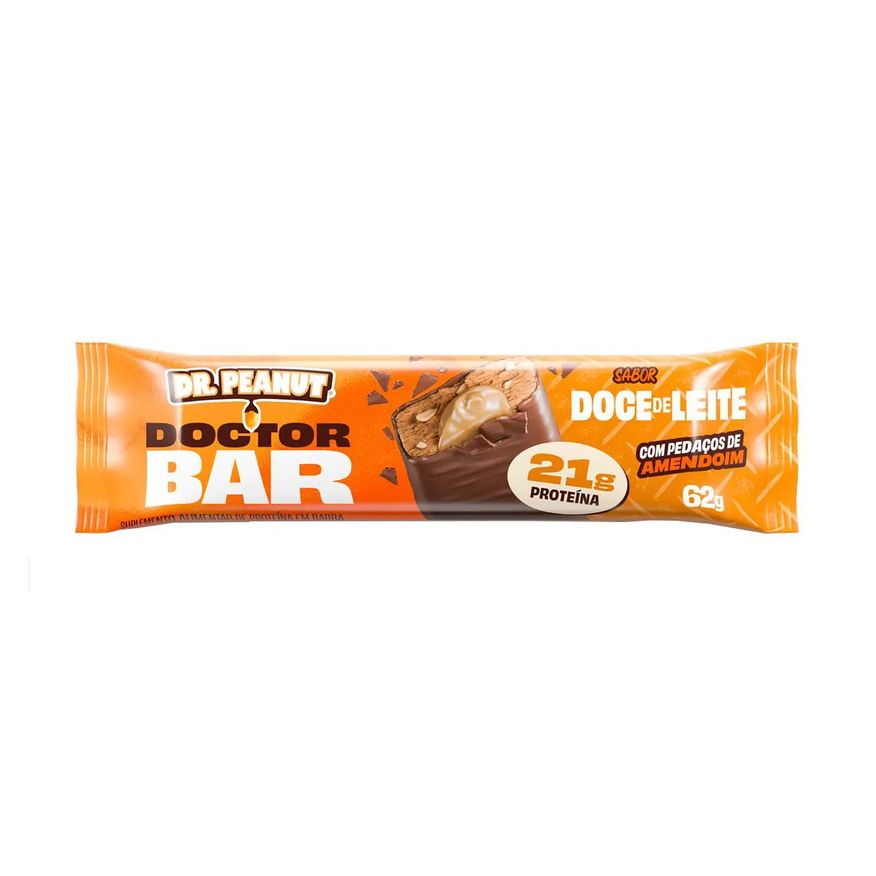 Dr Peanut Barra de Proteína Doctor Bar Doce de Leite 62g