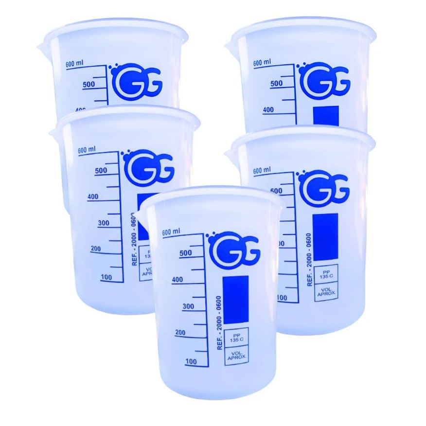 Gg Industria 5 X Copo Graduado Becker Bequer 100ml com Bico Autoclavavel