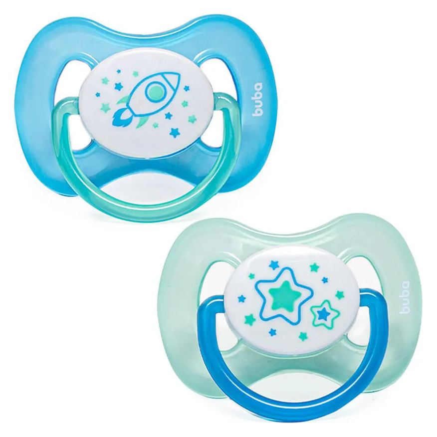 Buba Chupeta Comfort Tam.1 Noturna Kit Foguete