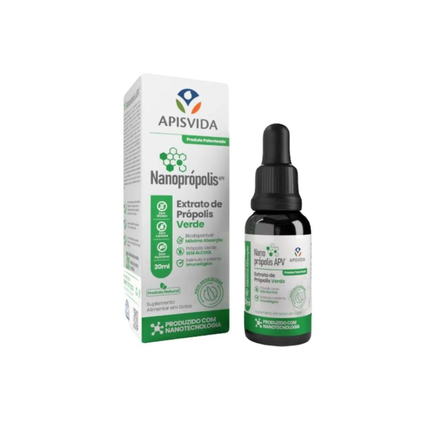Apis Vida Nanoprópolis - Extrato de Própolis Verde - 20ml - sem Sabor