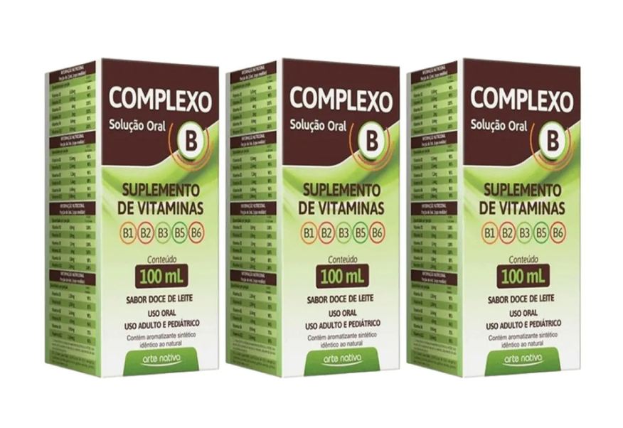 Arte Nativa Kit C/3 Complexo B Solução 100ml