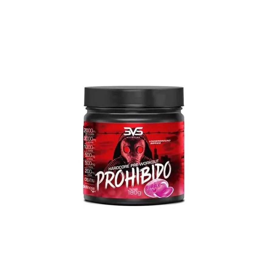 3Vs Prohibido Hardcore Pre Workout (180g) - Sabor: Bubble Gum
