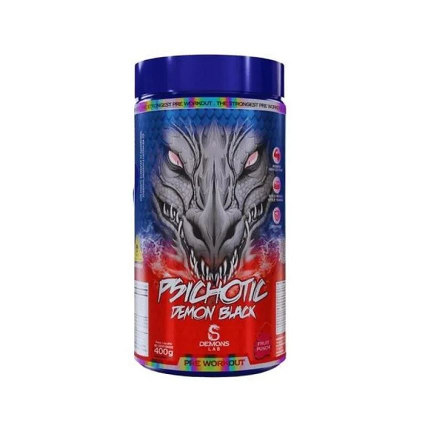 Demons Lab Psichotic Demon Black (400g) - Sabor: Fruit Punch