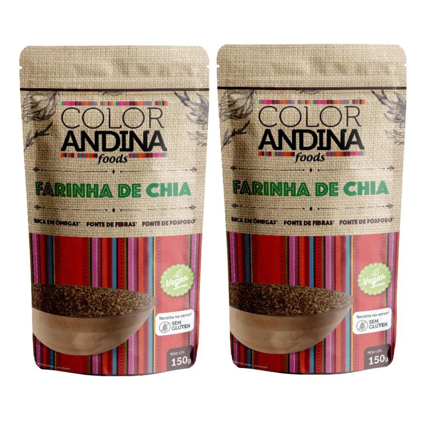 Color Andina Farinha de Chia 150g - 2 Pacotes