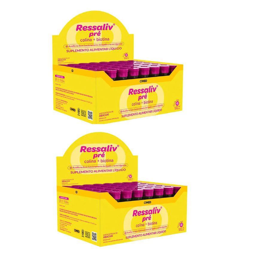 Cimed Kit 02 Ressaliv Pré Sabor Abacaxi com 48 Flaconetes