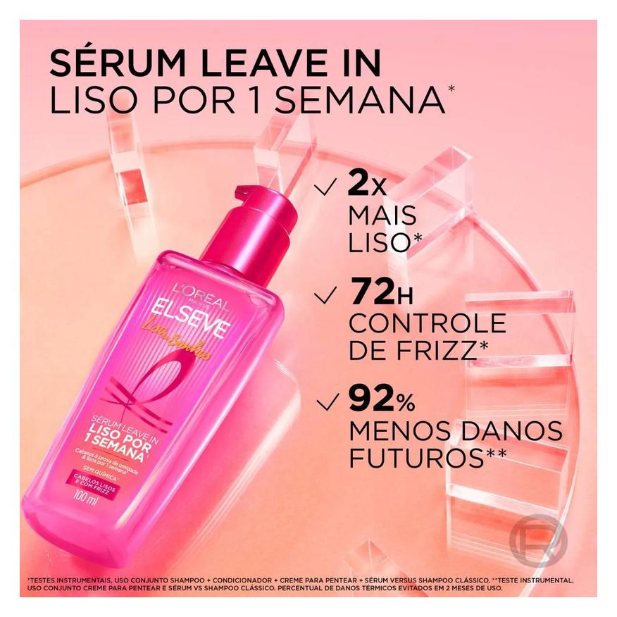 L'oreal Kit L'Oréal Paris Elseve Liso dos Sonhos Sérum Leave-In 100ml 2 unidades