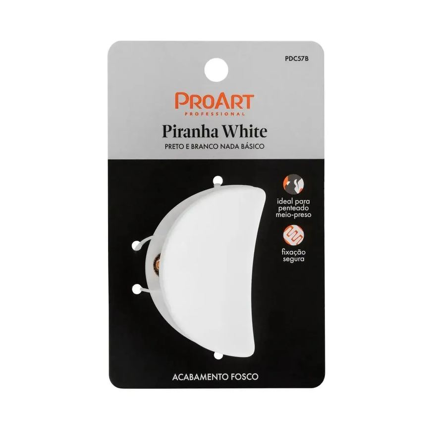 Proart Piranha de Cabelo Meia Lua Branca Pequena