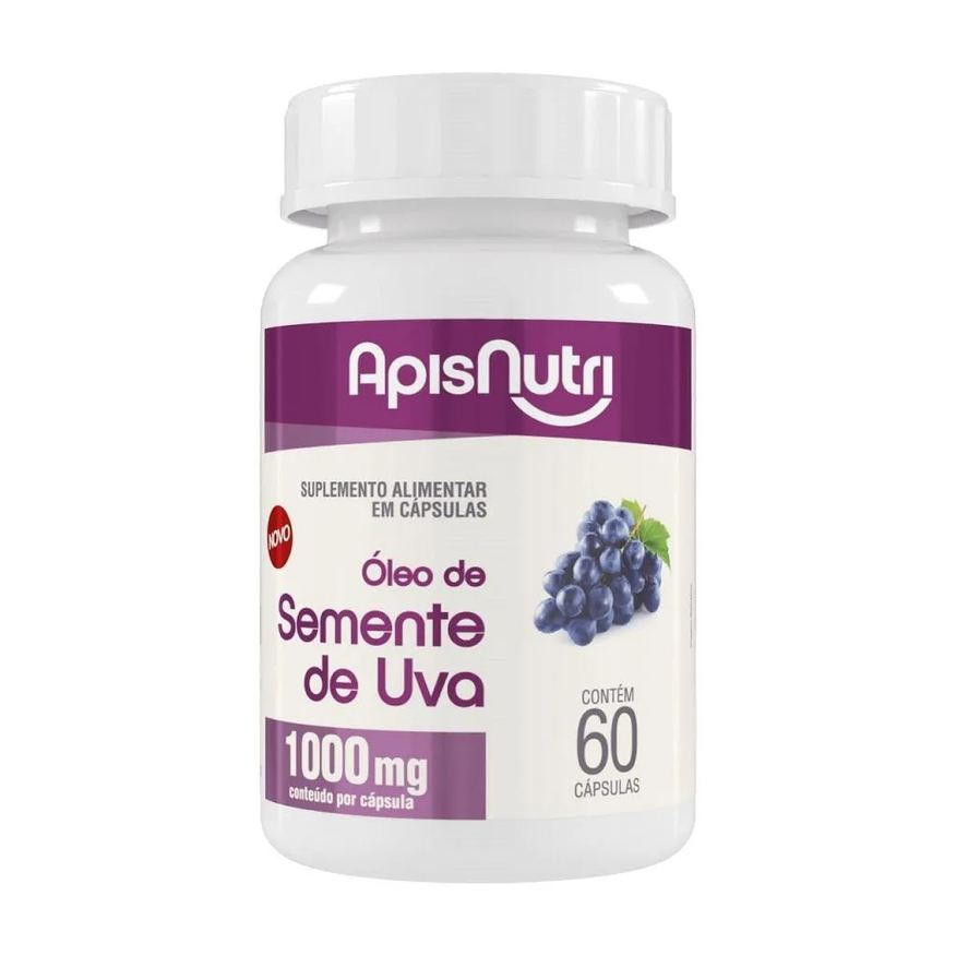 Apisnutri Óleo de Semente de Uva 1000mg (60 Cápsulas) - Padrão: Único