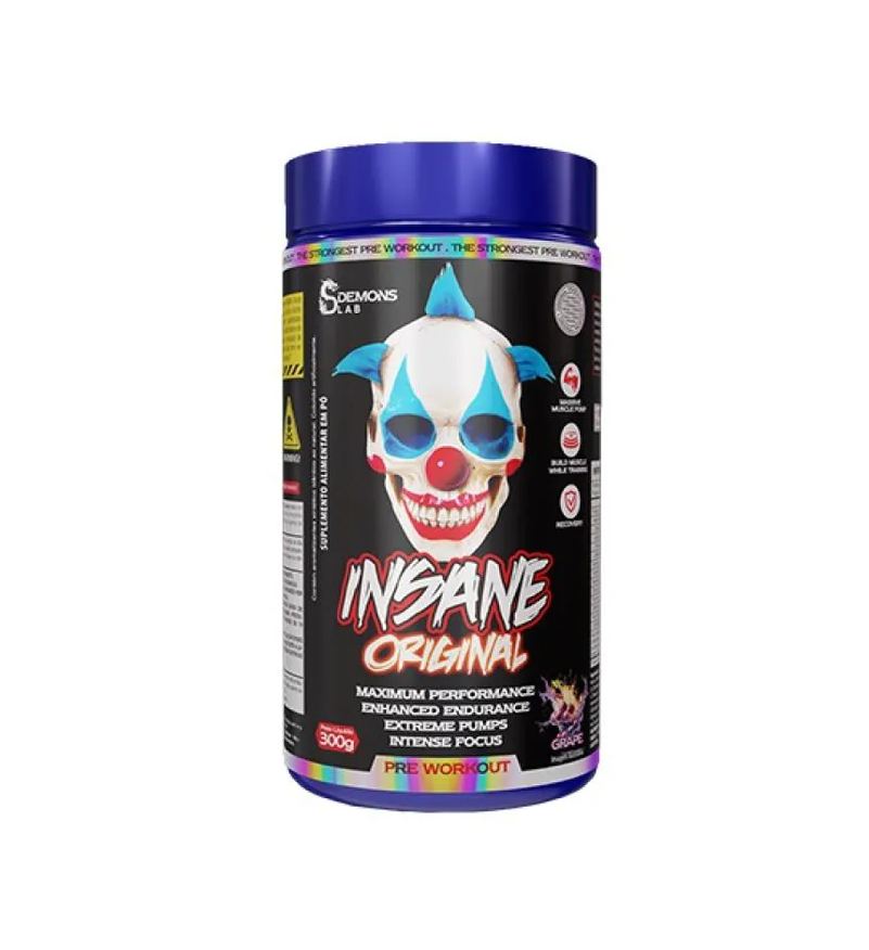 Demons Lab Pre Treino Insane Original Grape 300g