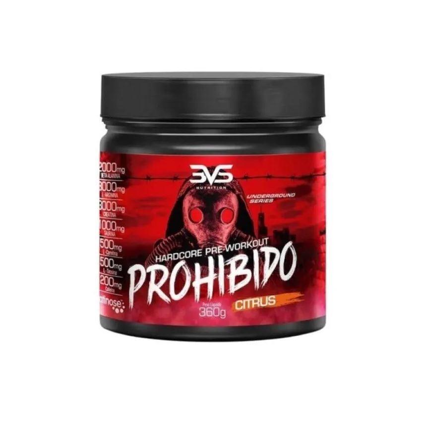 3Vs Prohibido Hardcore Pré-workout (360g) - Sabor: Citrus