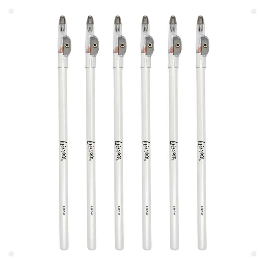 Luisance Kit Luisance: 6Lápis para Olhos Branco com Apontador Ref. L887-w