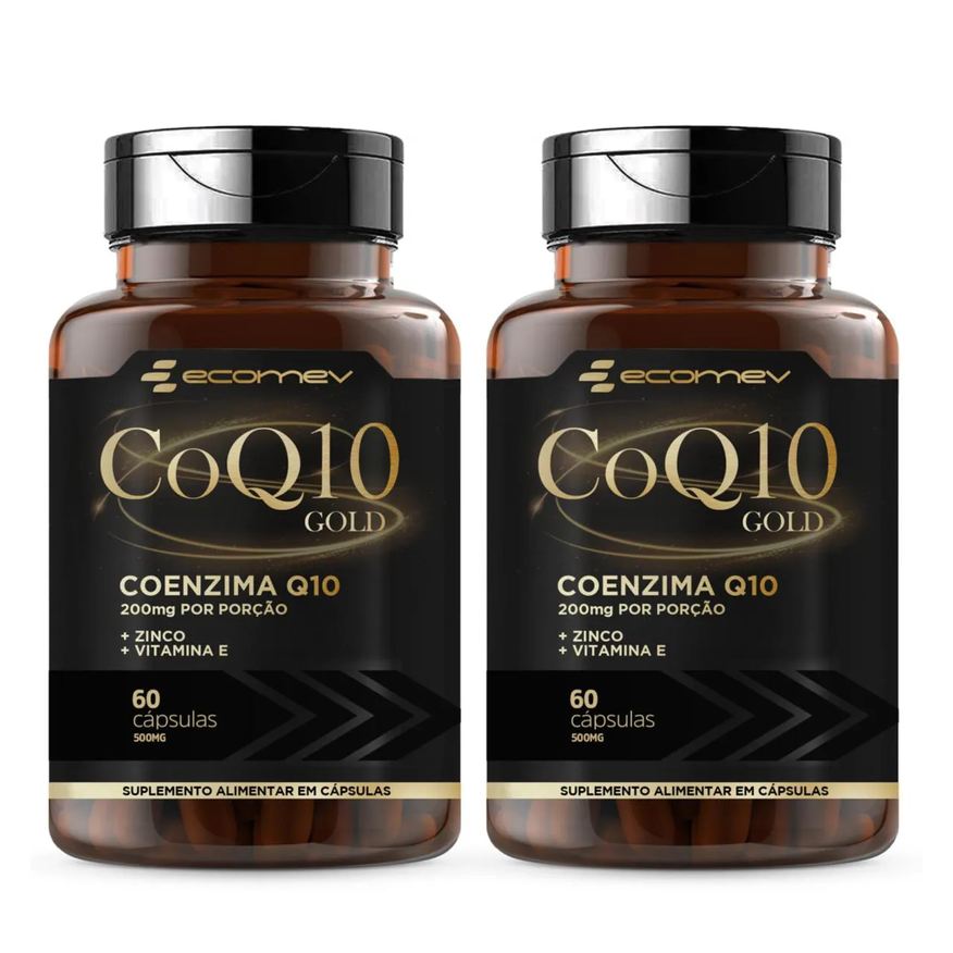 Ecomev 2x Coenzima Q10 200mg com Vit e e Zinco 60 cápsulas