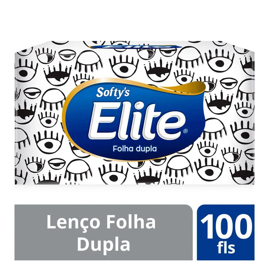 de Lenço Papel Softy's Elite 100 Folhas