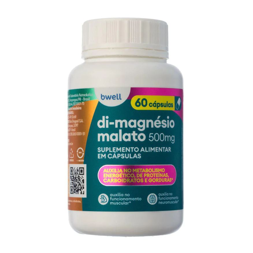Malato Di-Magnésio 500mg bwell 60 Cápsulas