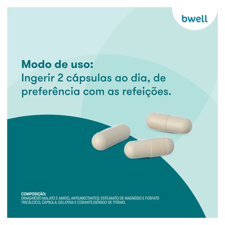 Malato Di-Magnésio 500mg bwell 60 Cápsulas