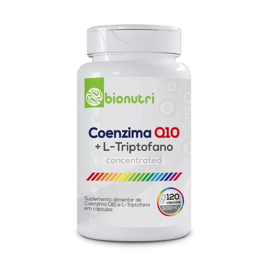 Bionutri Coenzima Q10 100mg + L-triptofano Concentrado 500mg 120 cápsulas