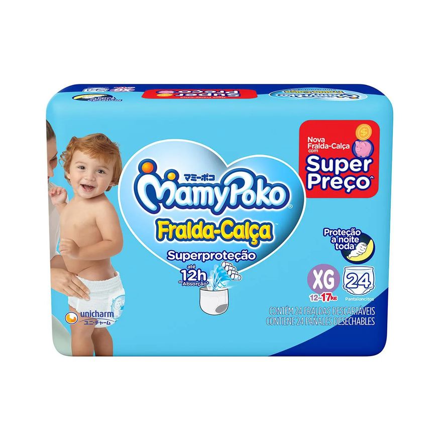 MamyPoko Fralda Calça Super Proteção XG 24 unidades
