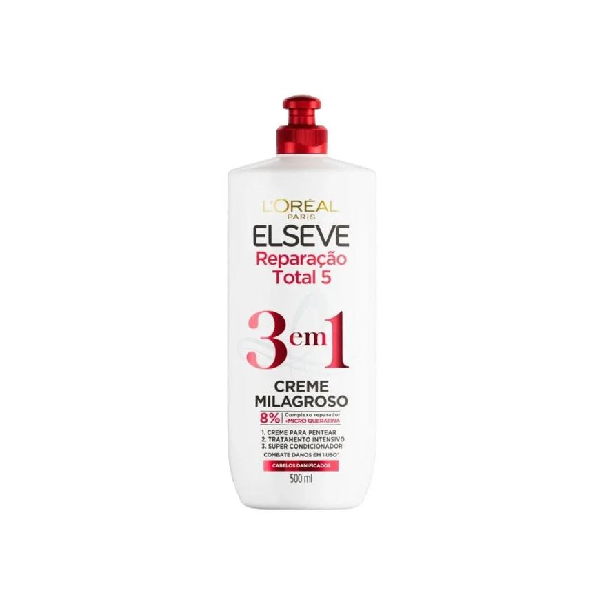 Elseve Creme para Pentear Repair Total 3em1 500ml