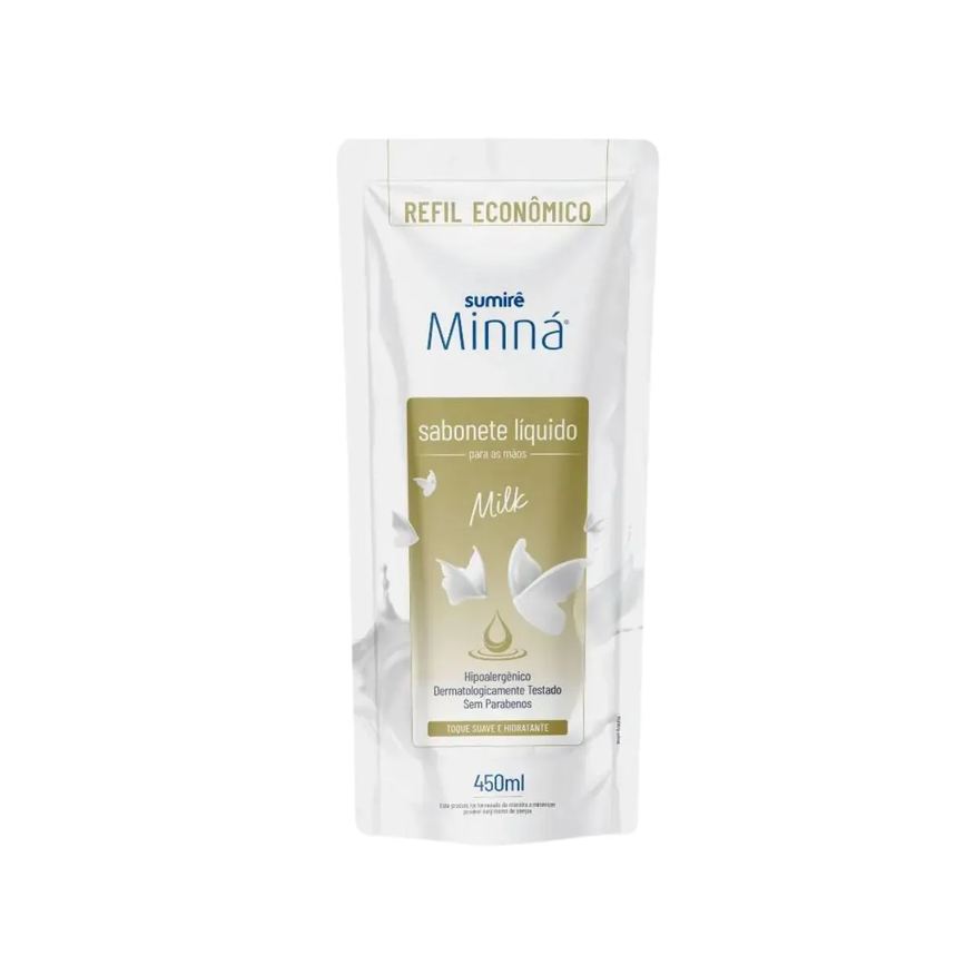Líquido Sabonete Minná Mãos Sache Milk 450ml