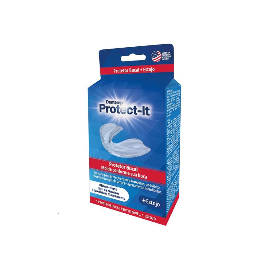 Dentemp Protetor Bucal + Estojo Protect It Anti Bruxismo 1 Unidades