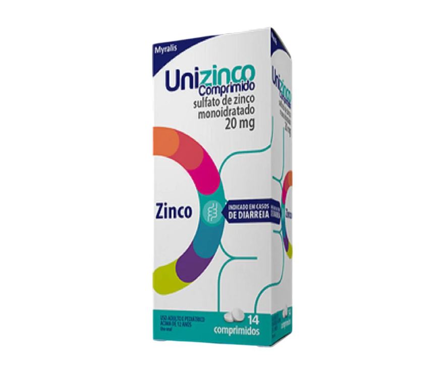 Myralis Suplemento Unizinco 20mg com 14 comprimidos