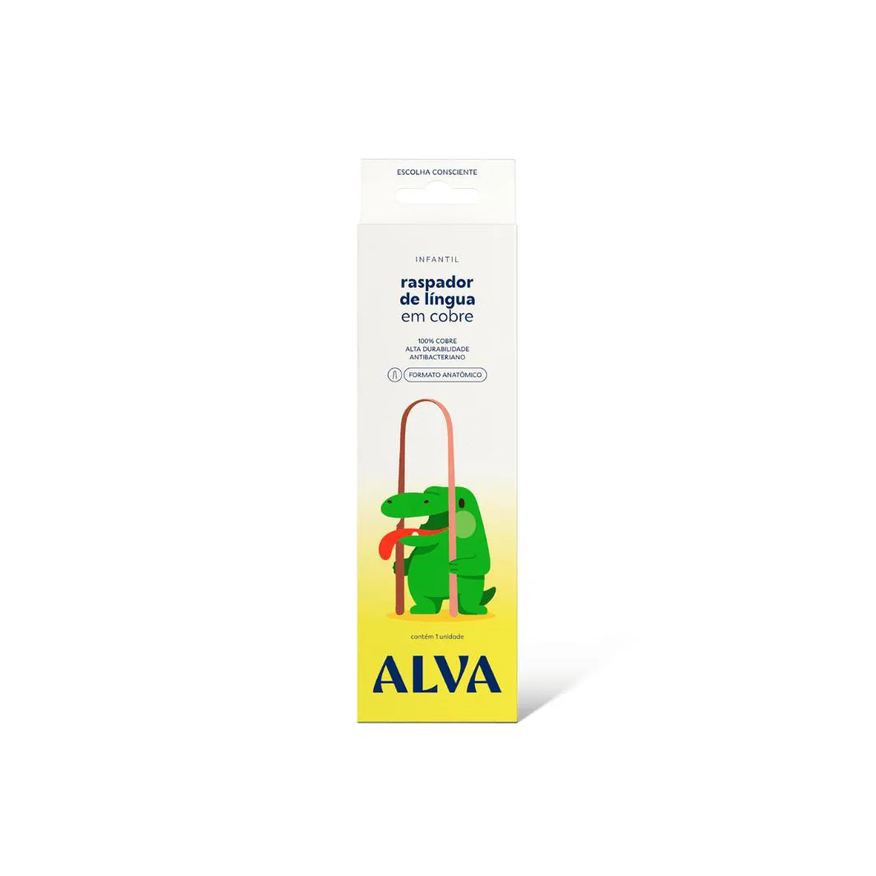 Alva Raspador De Lingua De Cobre Infantil Oral Care