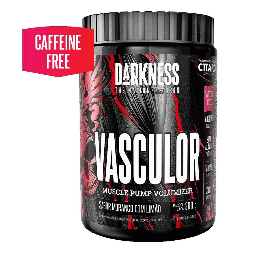 Darkness Vasculor (300g) - Sabor: Morango com Limão (sem Cafeína)