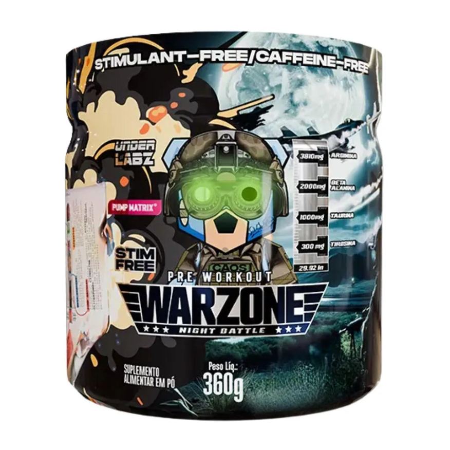 Under Labz Pré Treino Warzone Nigth Battle S/cafeína Passion Fury 360g