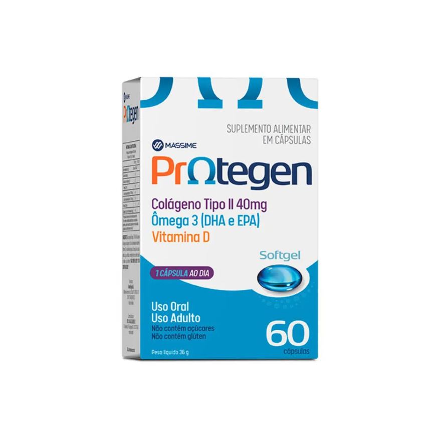 Massime Protegen Dha Colágeno Tipo Ii + Ômega 3 + Vitamina D 60cps