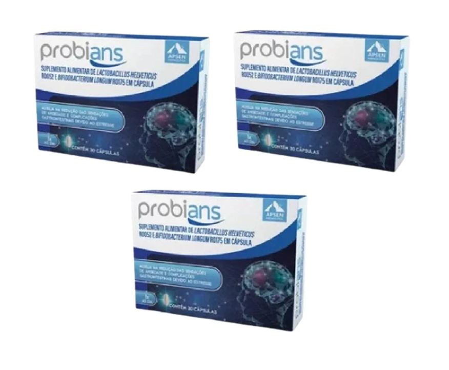 APSEN KIT 3 PROBIANS SUPLEMENTO ALIMENTAR LACTOBACILLUS 30 CáPSULAS