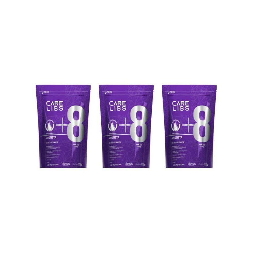 Care Liss Po Descolorante 300g Ametista - Kit C / 3un