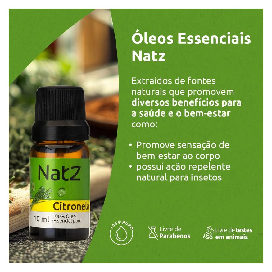 Essencial Óleo Natz Citronela 10ml