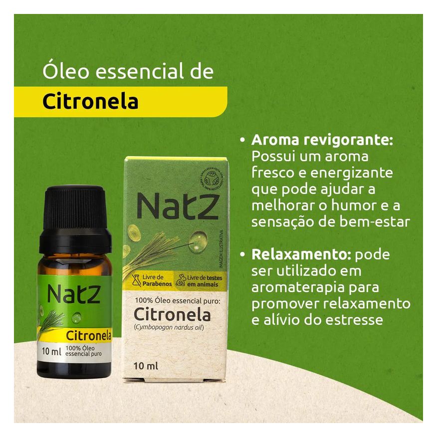 Essencial Óleo Natz Citronela 10ml