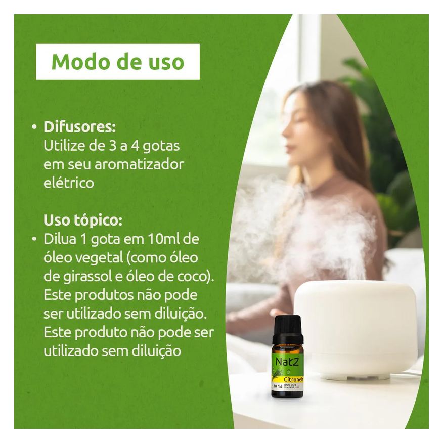 Essencial Óleo Natz Citronela 10ml