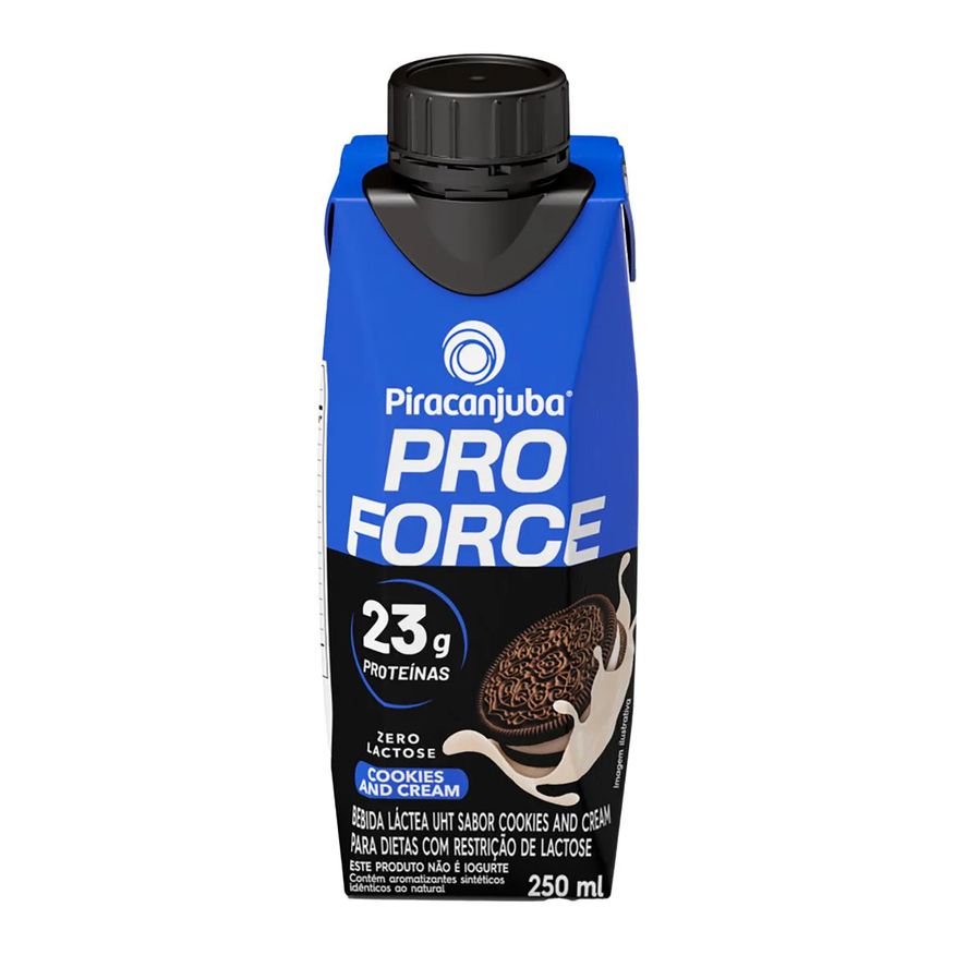 Piracanjuba Bebida Proteica ProForce Cookies and Cream 23g Proteínas Zero Lactose 250ml