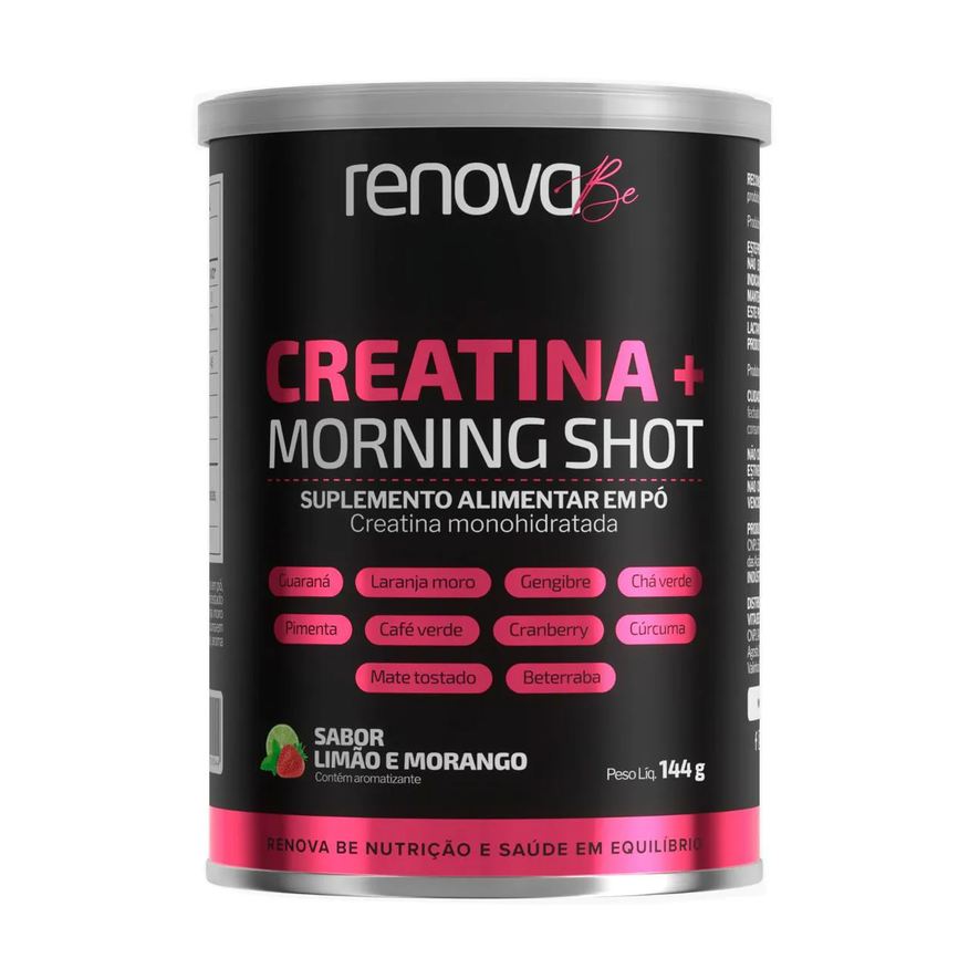 Renova Be Creatina + Morning Shot Limão e Morango 144g