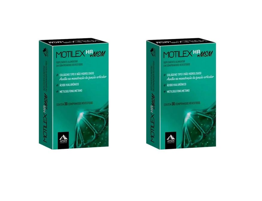 Apsen Kit 2 Motilex Ha + Msm Colágeno + Hialurônico 30cp
