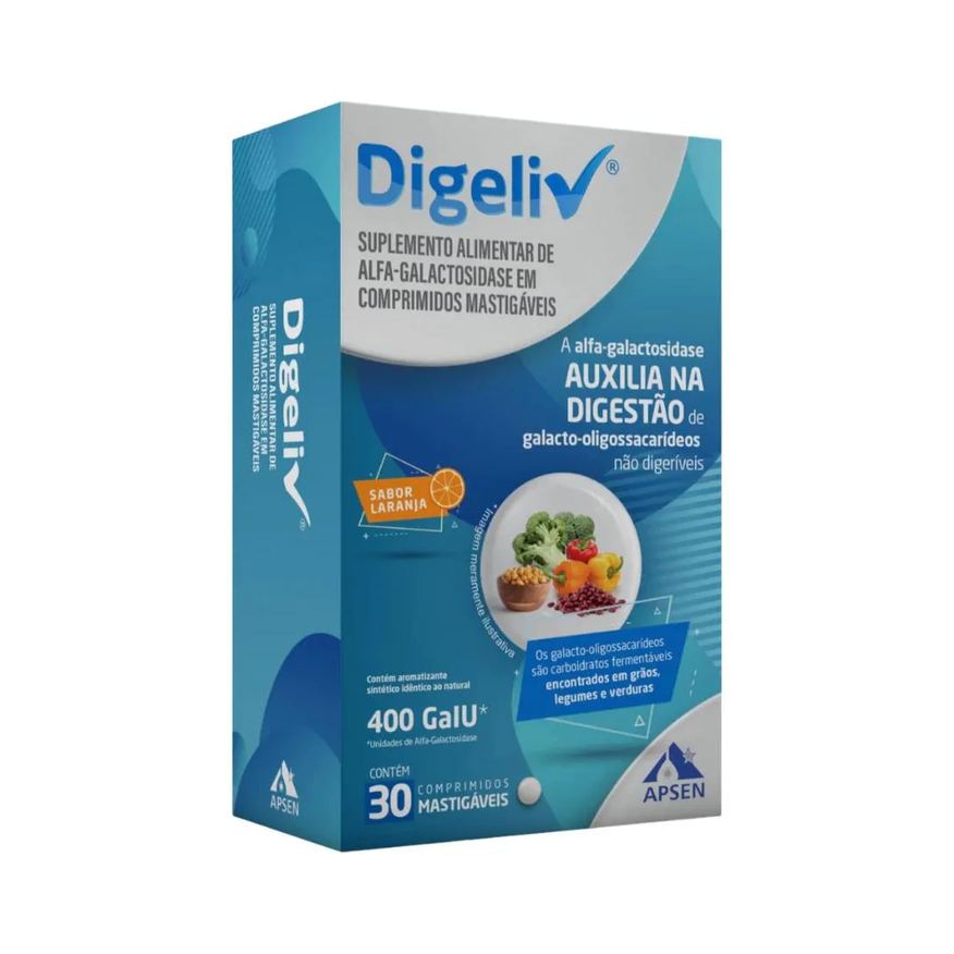 Apsen Suplemento Digeliv 400 Gaui Digestão 30cps