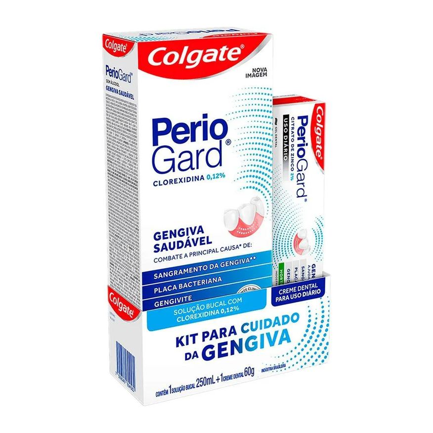 Colgate Kit Creme Dental Periogard 60g + Enxaguatório Bucal Colgate Periogard Zero Álcool 250ml