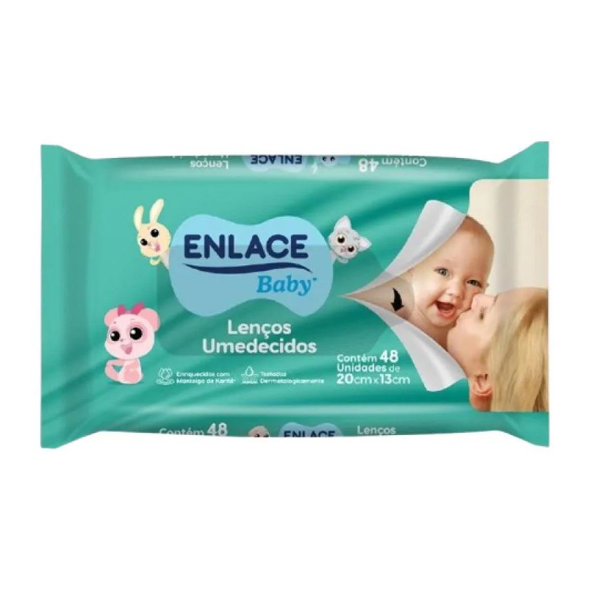Enlace Lenços Umedecidos - Embalagem com 48 unidades