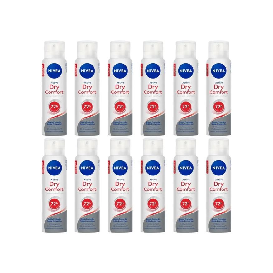 Nivea Desodorante Aero 200ml Fem Dry Comfort - Kit C / 12un
