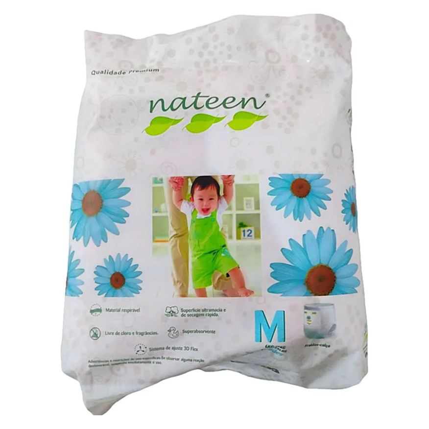 Nateen Fralda-calça Pediátrica Premium M 20 unidades