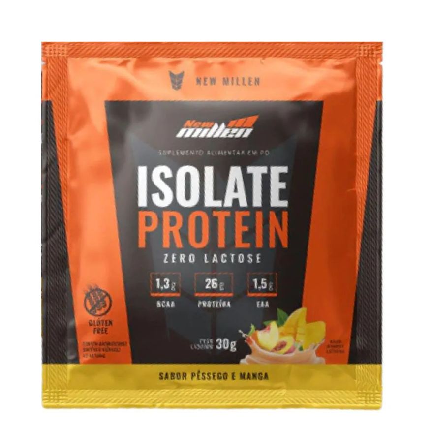 New Millen Sache Isolate Protein 30g - Pessego e Manga - Sem Gluein - Origem Bovina