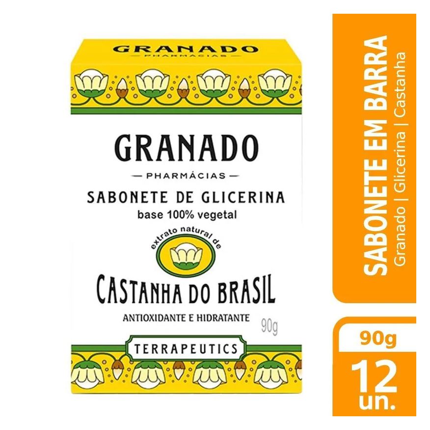 Granado Sabonete Glicerina Castanha 90g Embalagem C/ 12 unidades