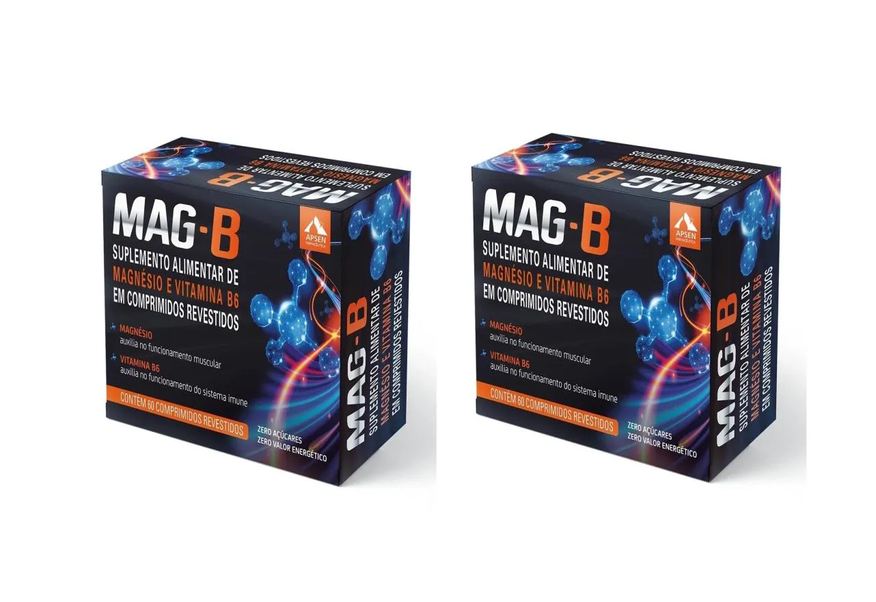 Apsen Kit 2 Suplemento Mag B Magnésio + Vitamina B6 60cps