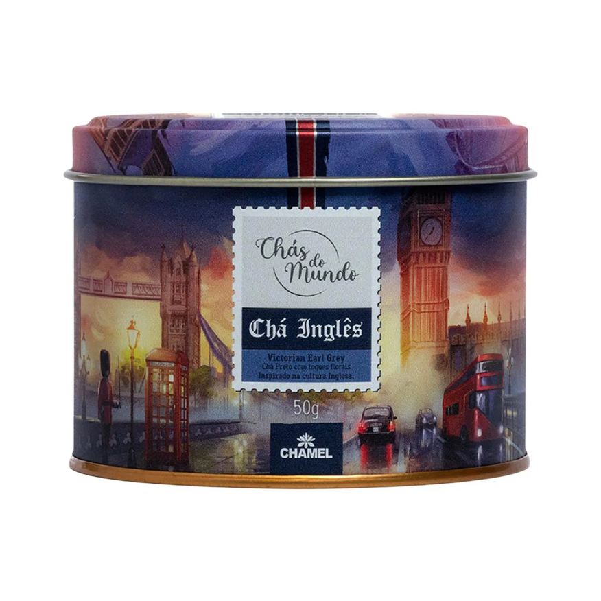 Chamel Chás do Mundo Pouch Chá Inglês Lata 50g