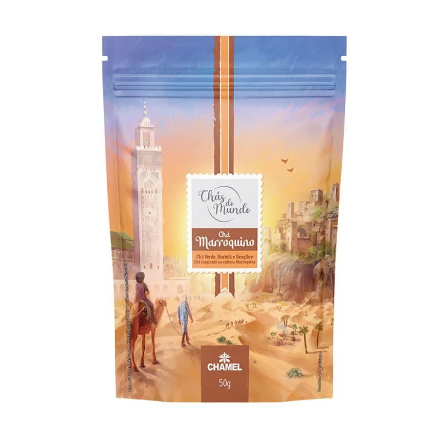 Chamel Chás do Mundo Pouch Chá Marroquino 50g