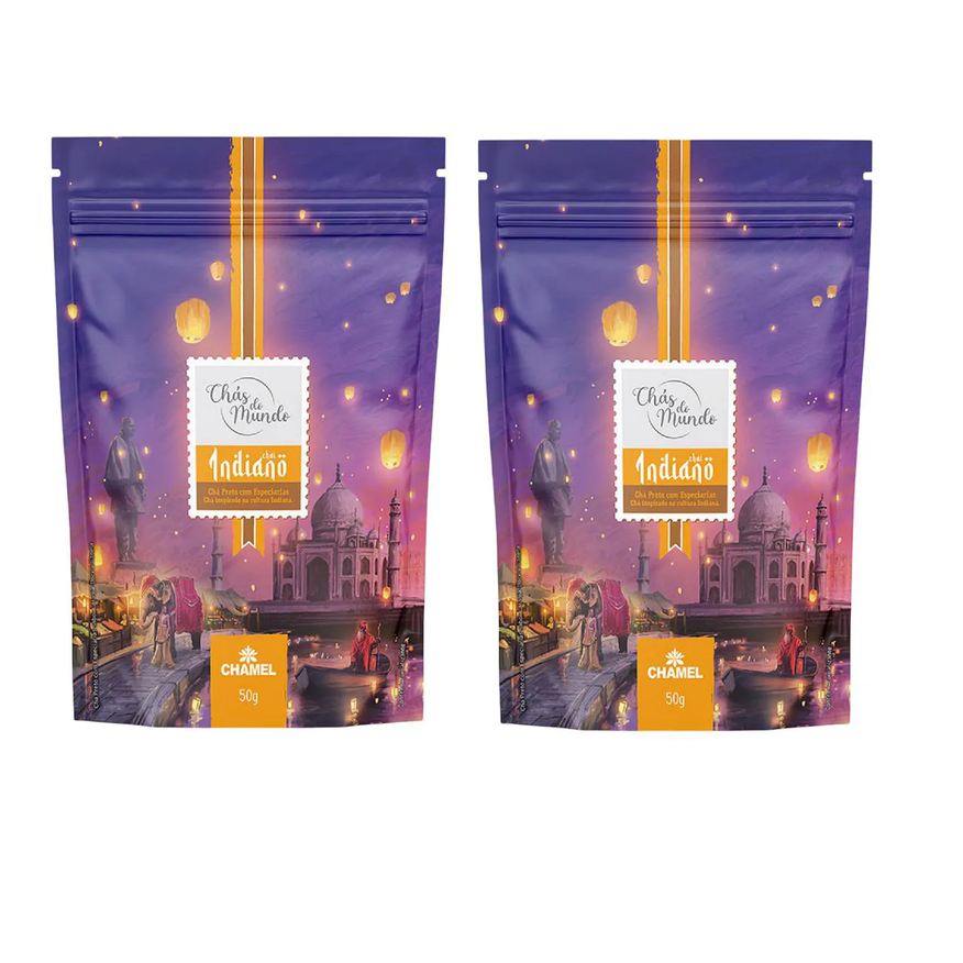 Chamel Kit 02 Chás do Mundo Pouch Chá Indiano 50g