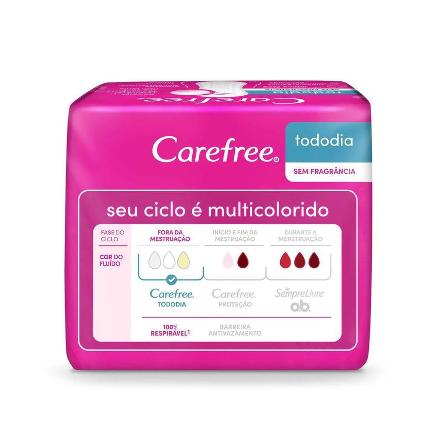 Diário Protetor Carefree Todo Dia Sem Perfume 15 unidades